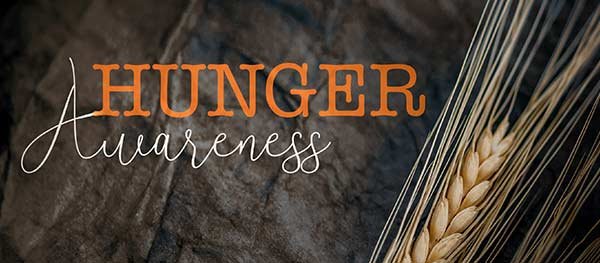Wheat stalk with Hunger Awareness