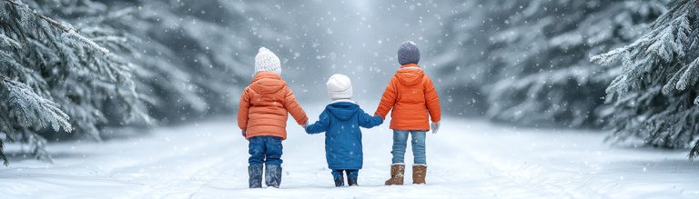 children in snow