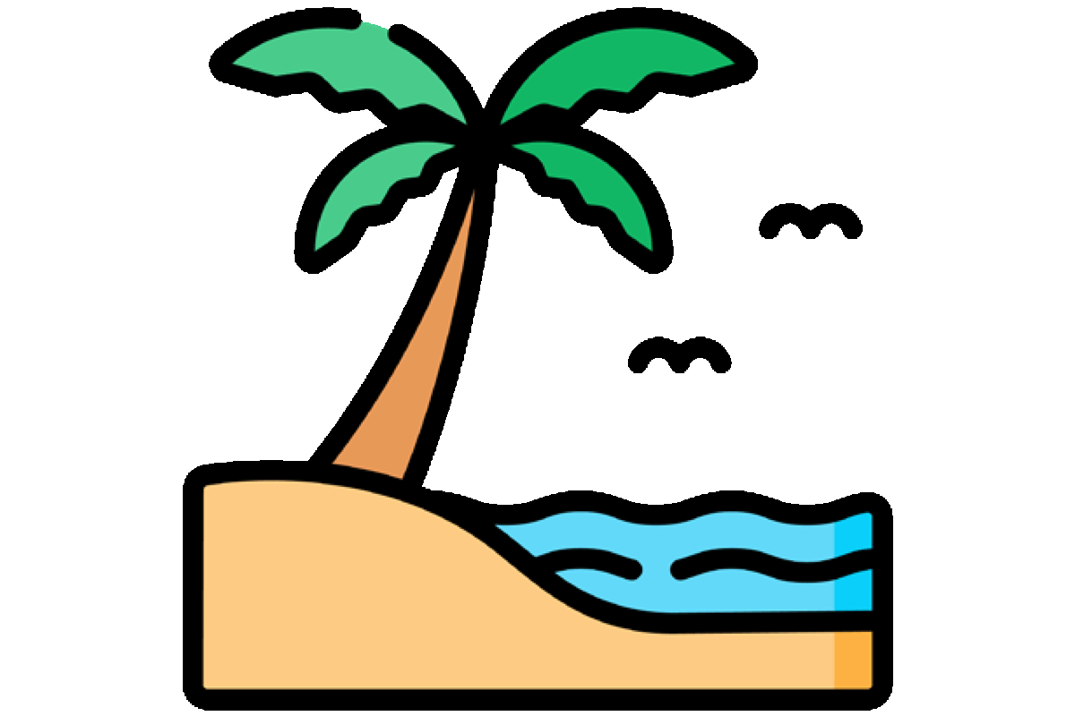 Cartoon Island illustration