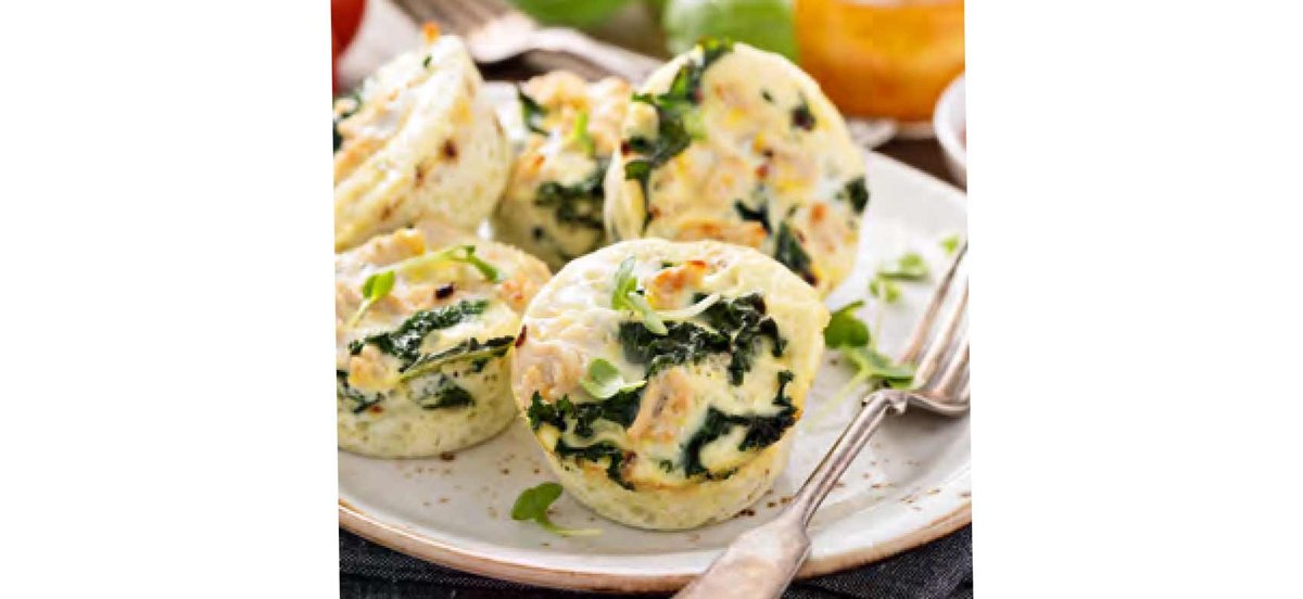 Plate of egg and veggie muffins