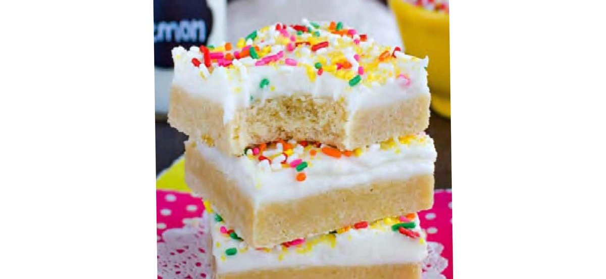 Lemon sugar cookie bars with sprinkles