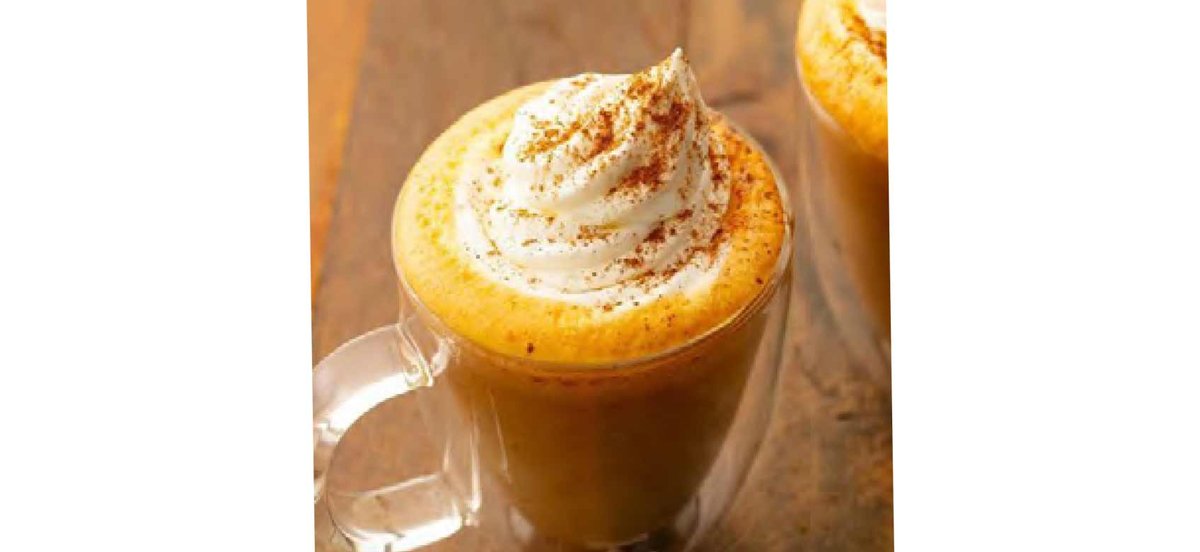 Pumpkin spice latte with whipped cream